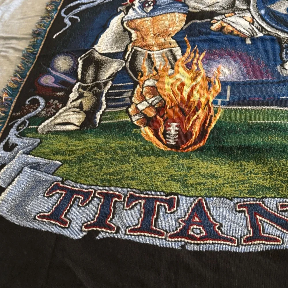 Tennessee Titans NFL Woven Tapestry Throw Blanket Northwest Co 47x60 Made in USA